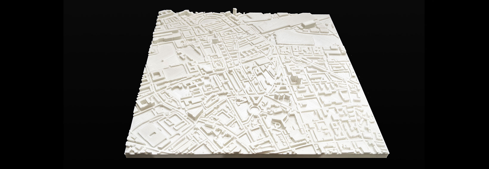 3D Model Banner, architectural physical model, cityscape, london, uk
